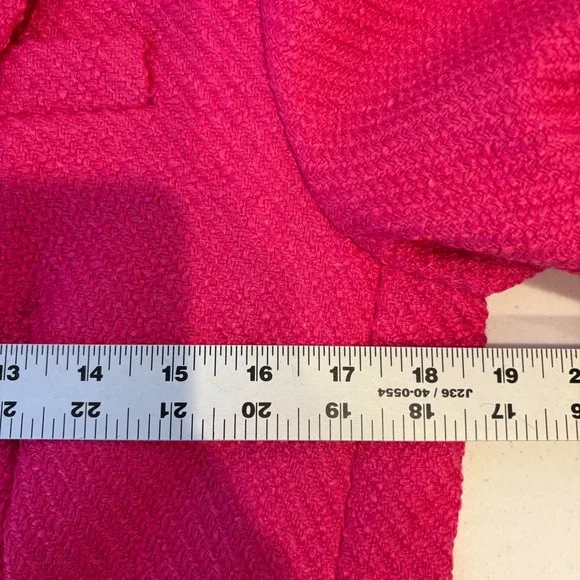J.Crew Womens Pink Textured Tweed Blazer Size 10 Gold Button Preppy Academia